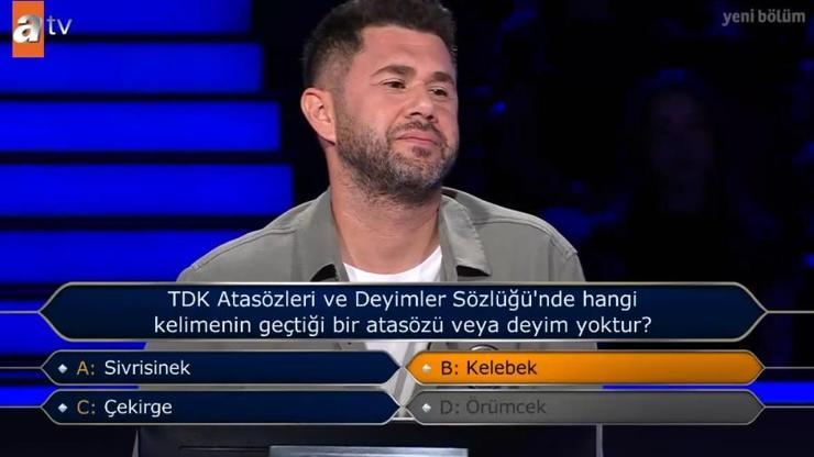 Kelebek ile ilgili atasözü ya da deyim var mı? İşte Kim Milyoner Olmak İster sorusu