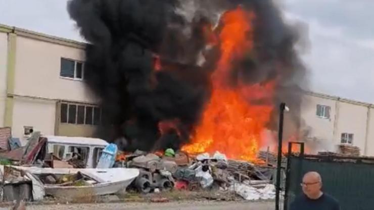 Ankara’da kereste fabrikasında yangın