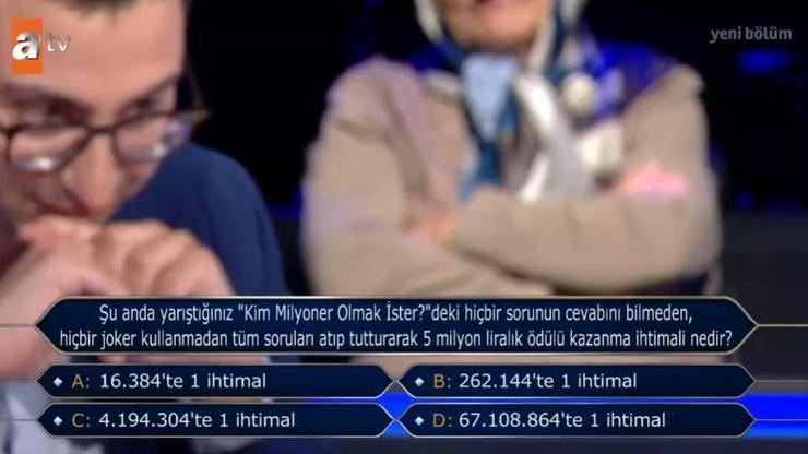5 milyon liralık ödülü kazanma ihtimali! Kim Milyoner Olmak İster’de zor soru!