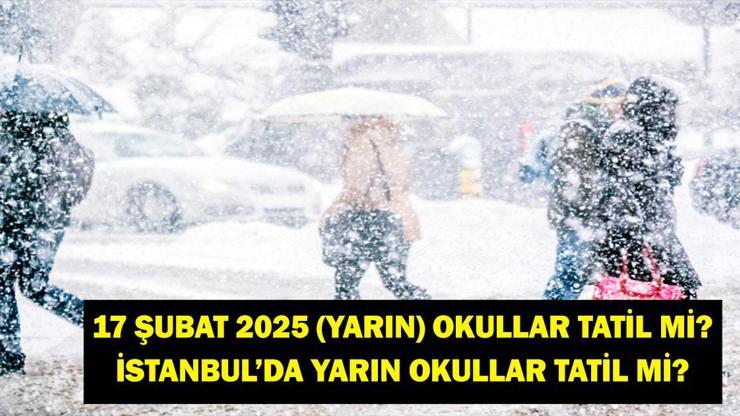 SON DAKİKA 17 ŞUBAT OKUL KAR TATİLİ: 17 Şubat Okullar Tatil Mi? Yarın Okullar Tatil Mi? 17 Şubat Hangi İl ve İlçelerde Okullar Tatil?